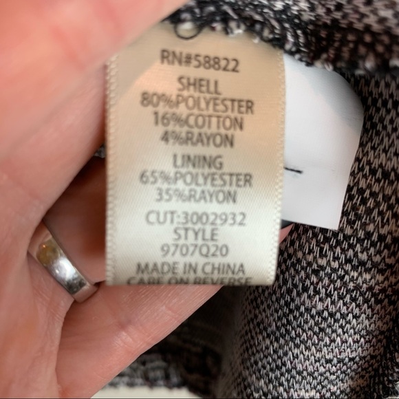 Max Studio Knit Tweed Ruched Cuff Blazer Small - Picture 9 of 9